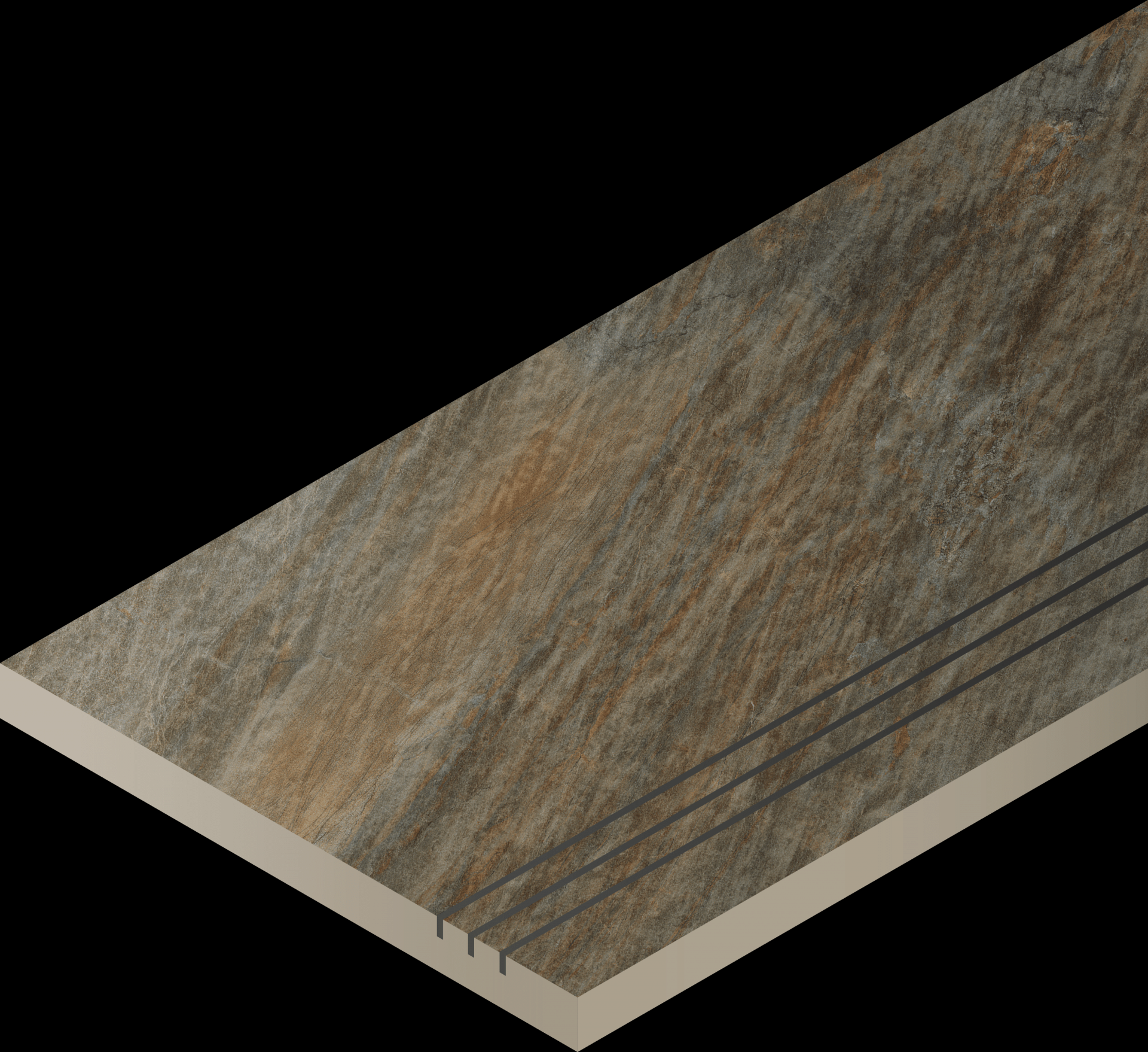 Керамогранит Италон Дарк Бортик 30X60 Грип Пр
