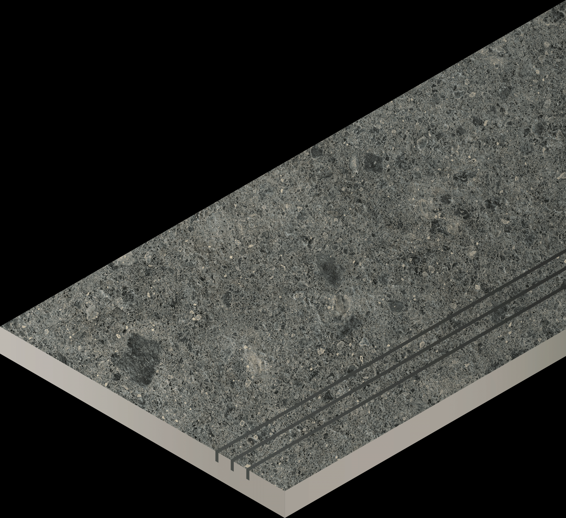 Керамогранит Италон Грэй Бортик 30X60 Грип Пр