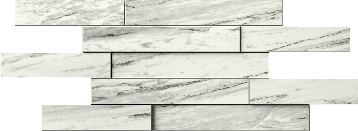 Керамогранит Италон Скайфолл Бьянко Брик 3D